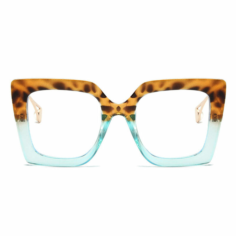 Leah Cat Eye Leopard Glasses