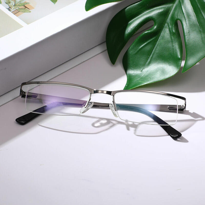 Hamilton Rectangle Gunmetal Glasses