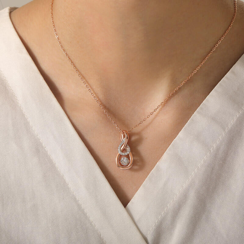 Jeulia Collier de Pierre de Naissance Danse Infinity Personnalisé