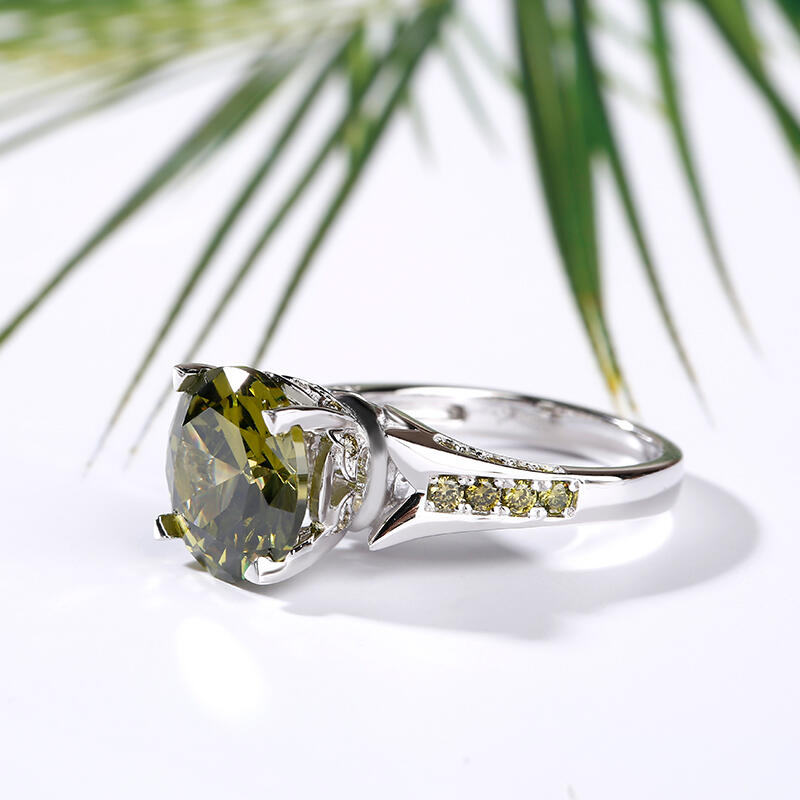 Jeulia Vintage Round Cut Sterling Silver Ring