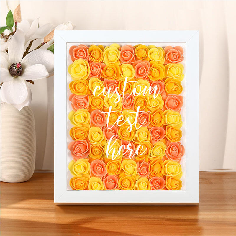 名入れ プリザーブドフラワー ボックスフレーム 枯れない花 造花