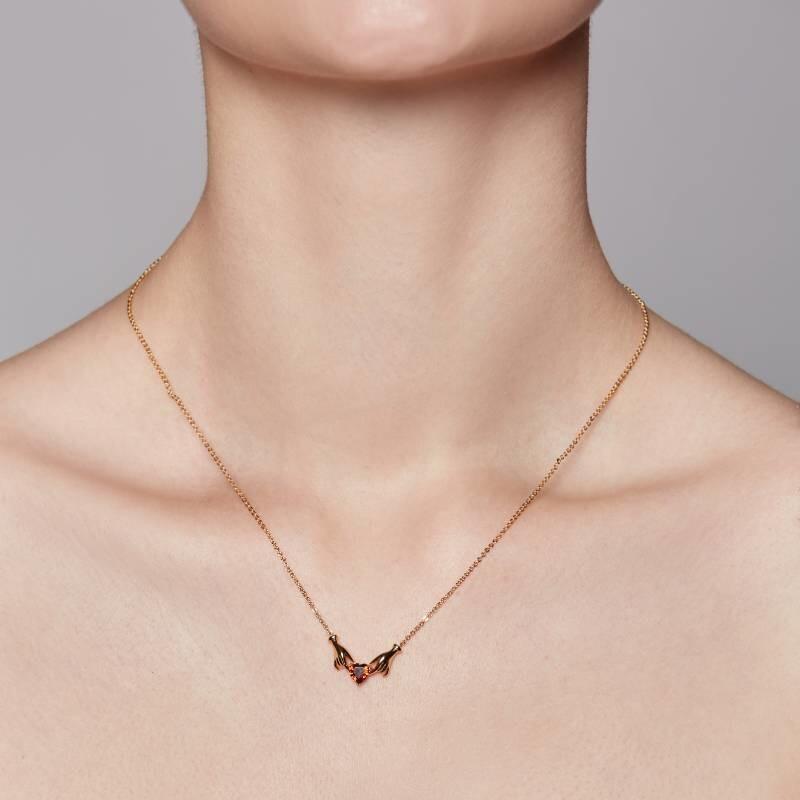 "Dedication Of Love" Heart Cut Necklace