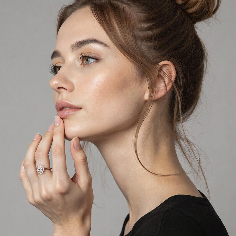 "My Forever Sunshine" Oval Cut Cluster Halo Engagement Ring