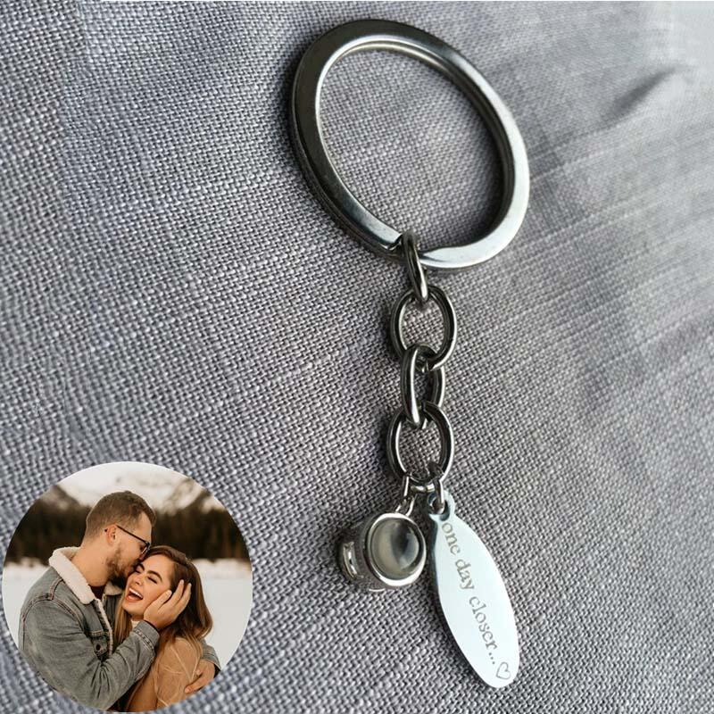 Porte-clés Personnalisé Nom Photo Projection