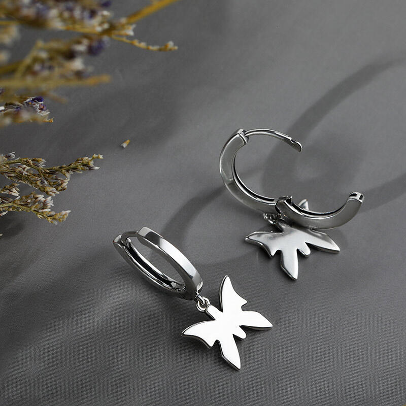 Jeulia "Mystic Butterfly" Sterling Silver Earrings