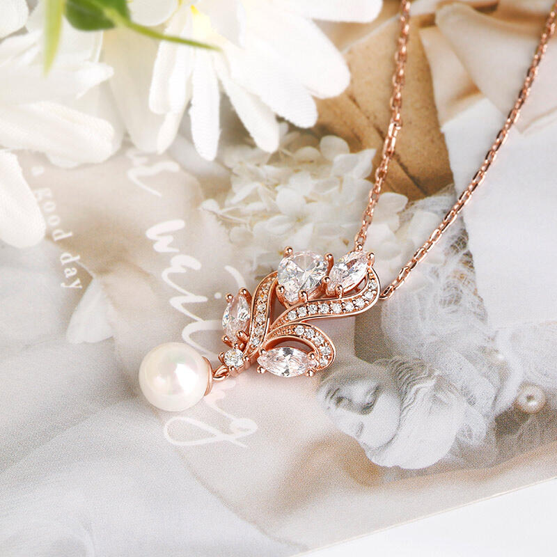 Jeulia Conjunto de joyas de plata esterlina con perlas cultivadas de diseño elegante