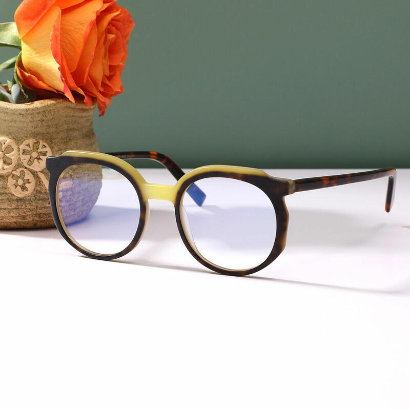 Regi Round Yellow Glasses