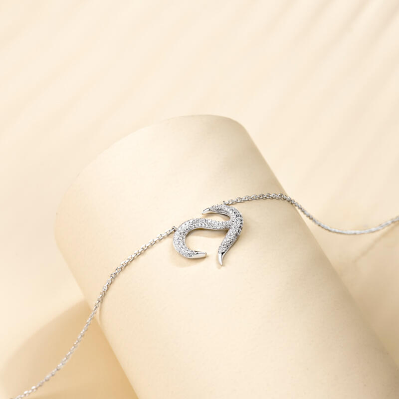 Jeulia Logo Shape Heart Sterling Silver Necklace