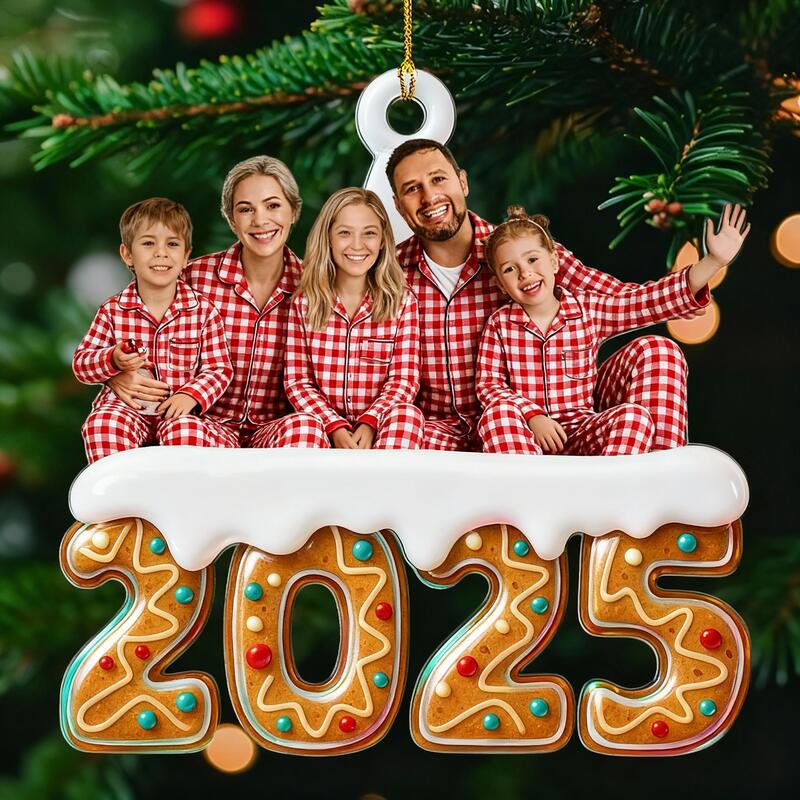 Gepersonaliseerde kerstornamenten aangepaste familiefoto's leuke cadeaus