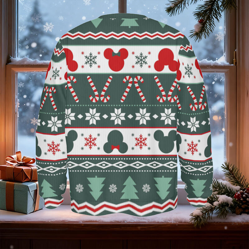 Personalized Ugly Sweater Unisex Custom Photo Cartoon Style Funny Design Perfect Christmas Gift for Family