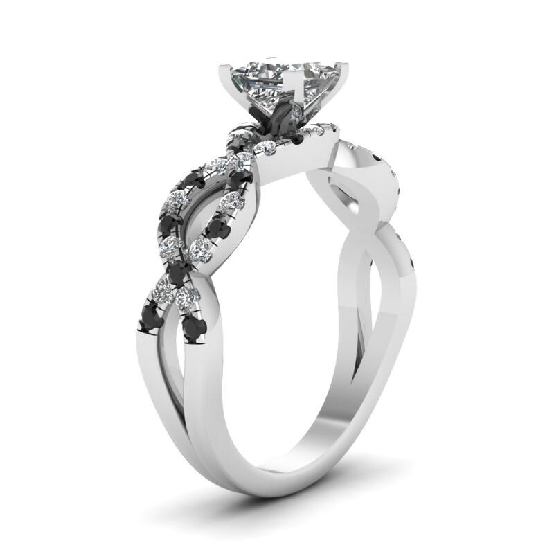 Jeulia Princess Cut Sterling Silver Ring