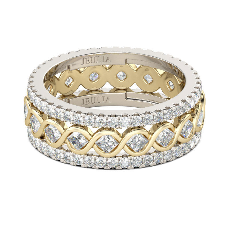 Jeulia Alianza De Infinito Para Mujer De Talla Princesa En Plata De Ley