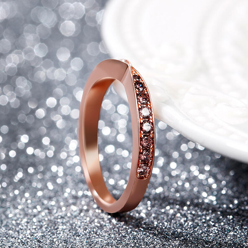 Jeulia Simple Design Round Cut Sterling Silver Women's Band