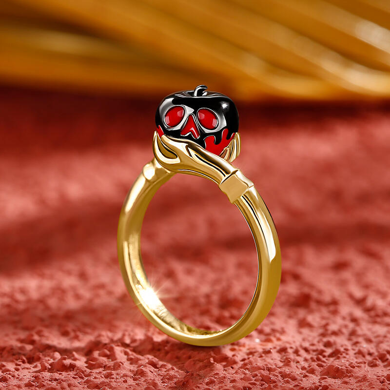 Jeulia Anillo con manzana venenosa en dos tonos de plata de ley