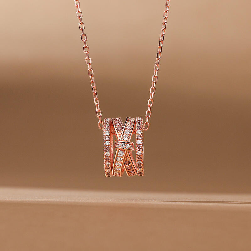 Jeulia Crossover Design Sterling Silver Necklace