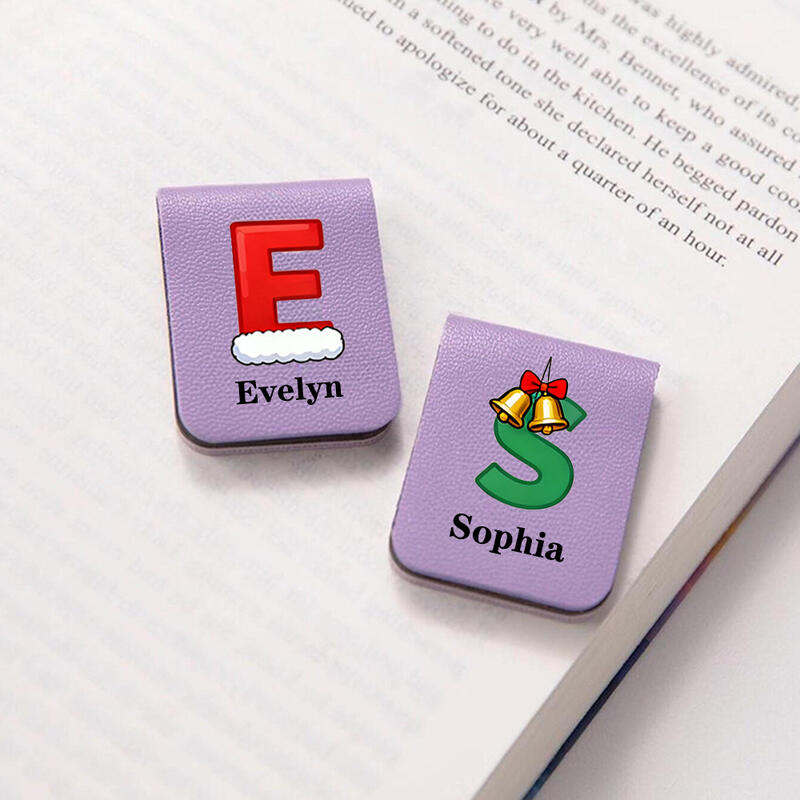 Personalized Magnetic Bookmarks Cartoon Letters Customized Name Christmas Gifts for Children