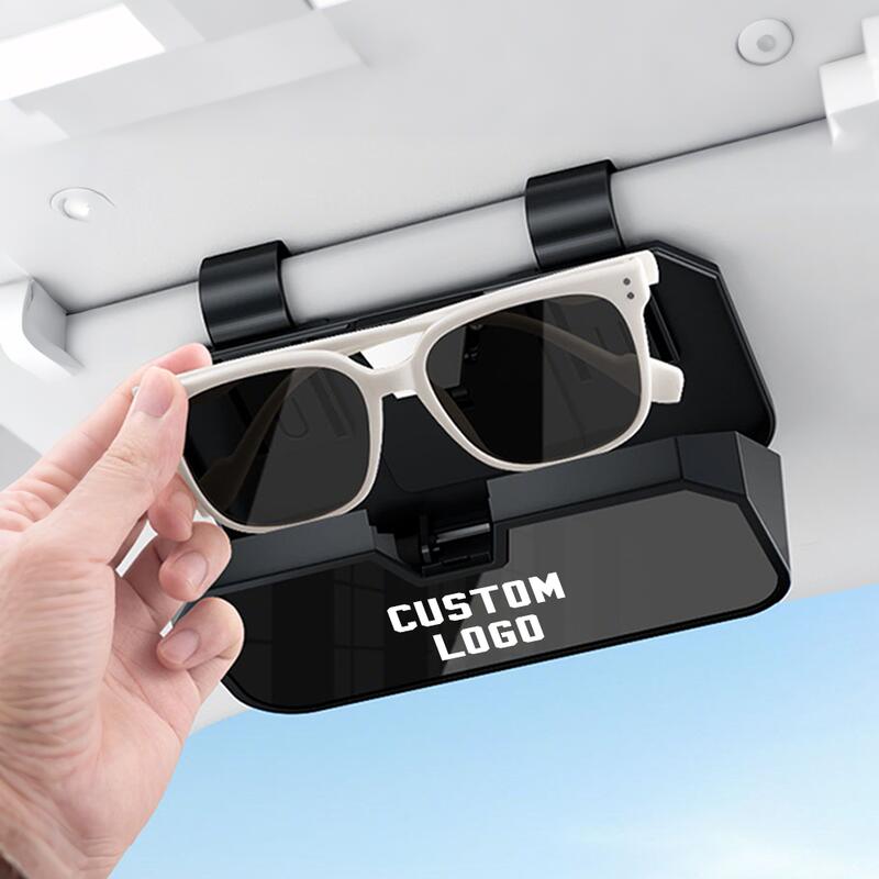 Customized Magnetic Glasses Case Sun Visor Clip Sunglasses Storage Box Gift for Him