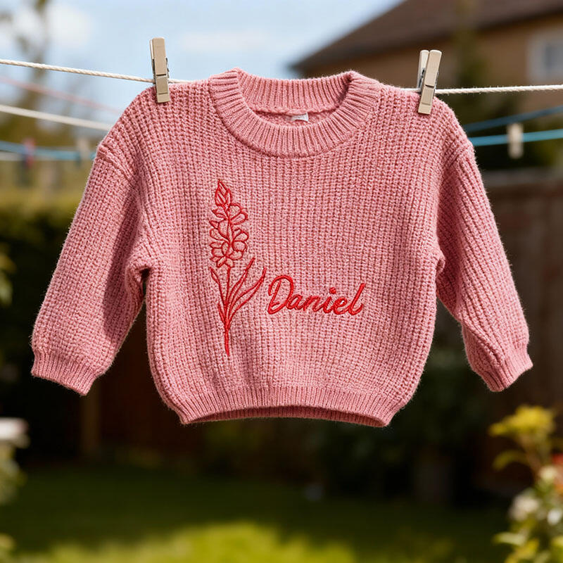 カスタマイズ 名前 刺繍入り セーター キッズ 子供服