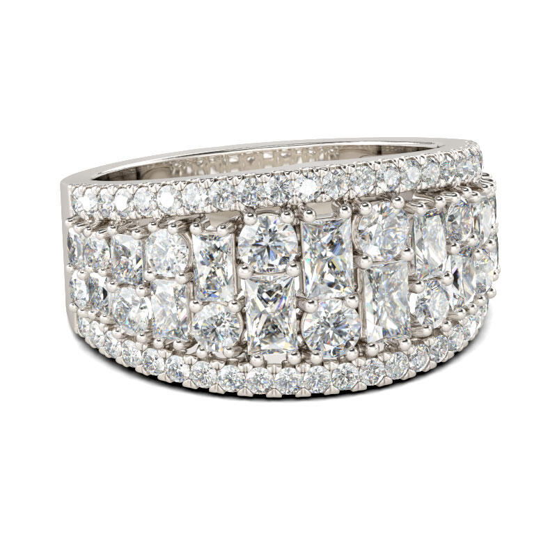 Jeulia Wide Shank Sterling Silver Women's Band