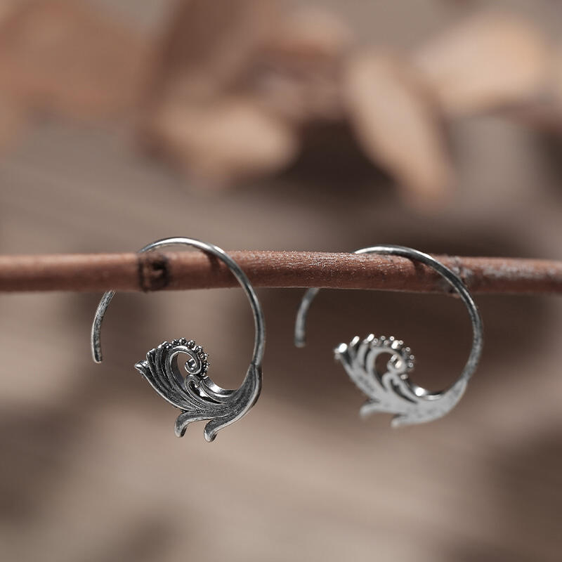 Jeulia "Wellenspirale" Sterling Silber Ohrringe