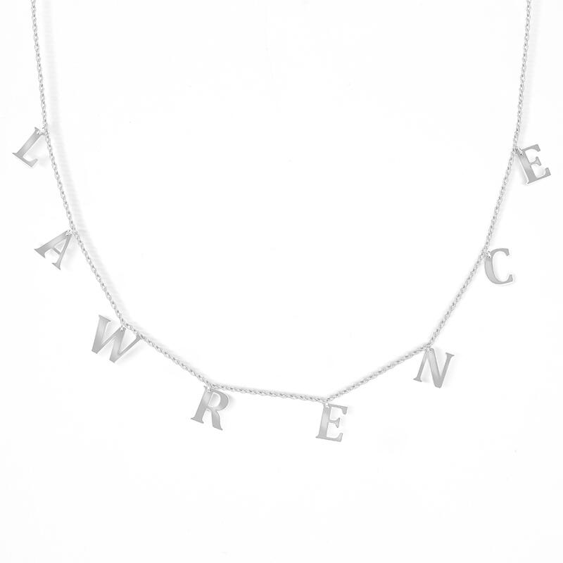 Jeulia Name Choker Sterling Silver Necklace
