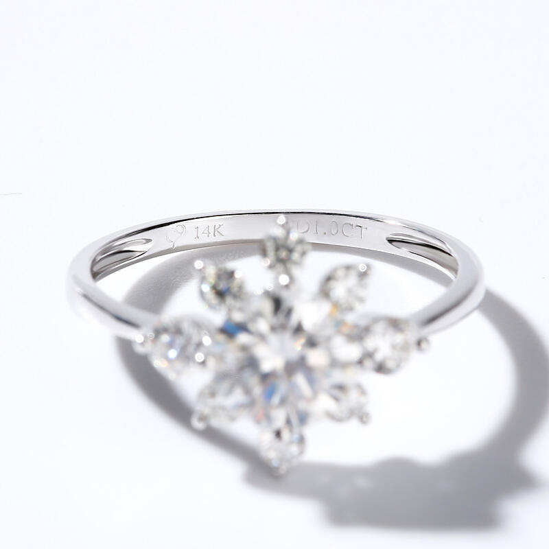 Jeulia 10K/14K/18K Gold Platinum Round Cut Vintage Ring