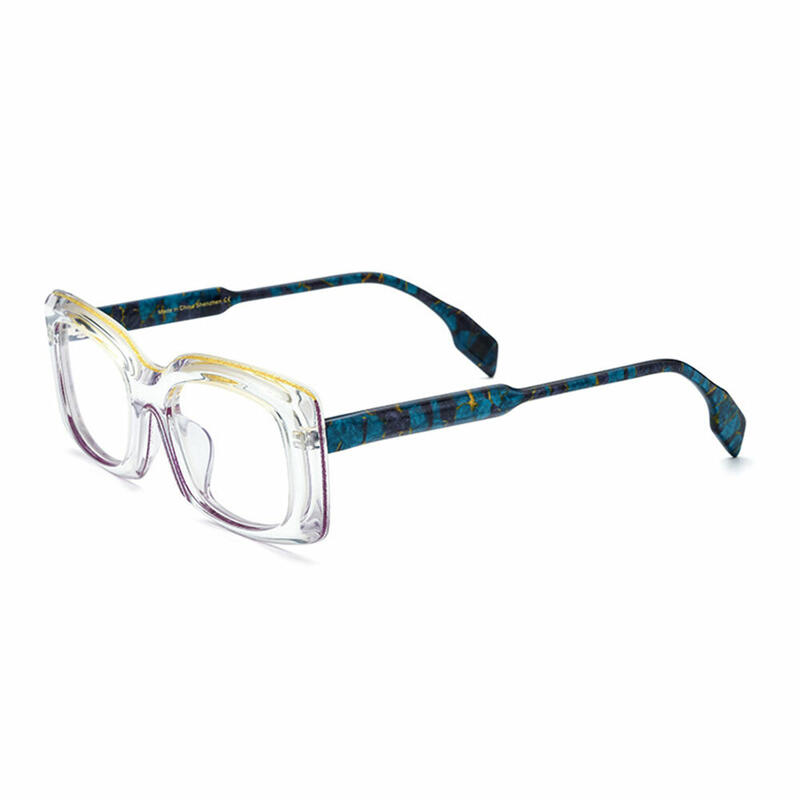 Daniela Square Blue Glasses
