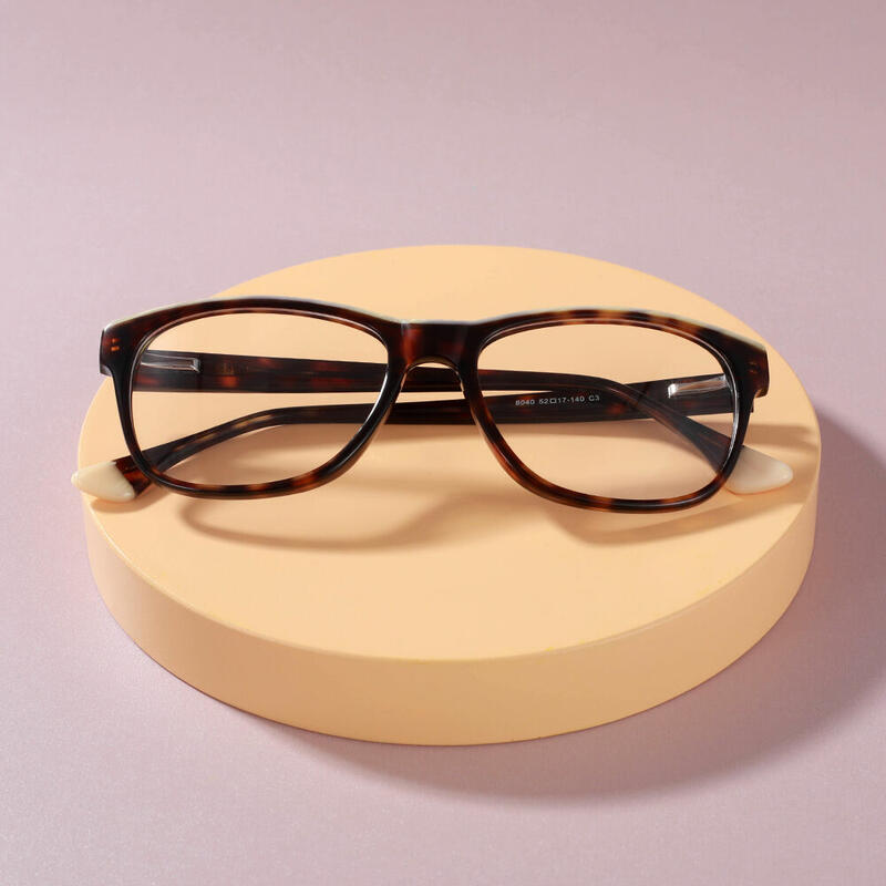 Andrew Rectangle Tortoise White Glasses