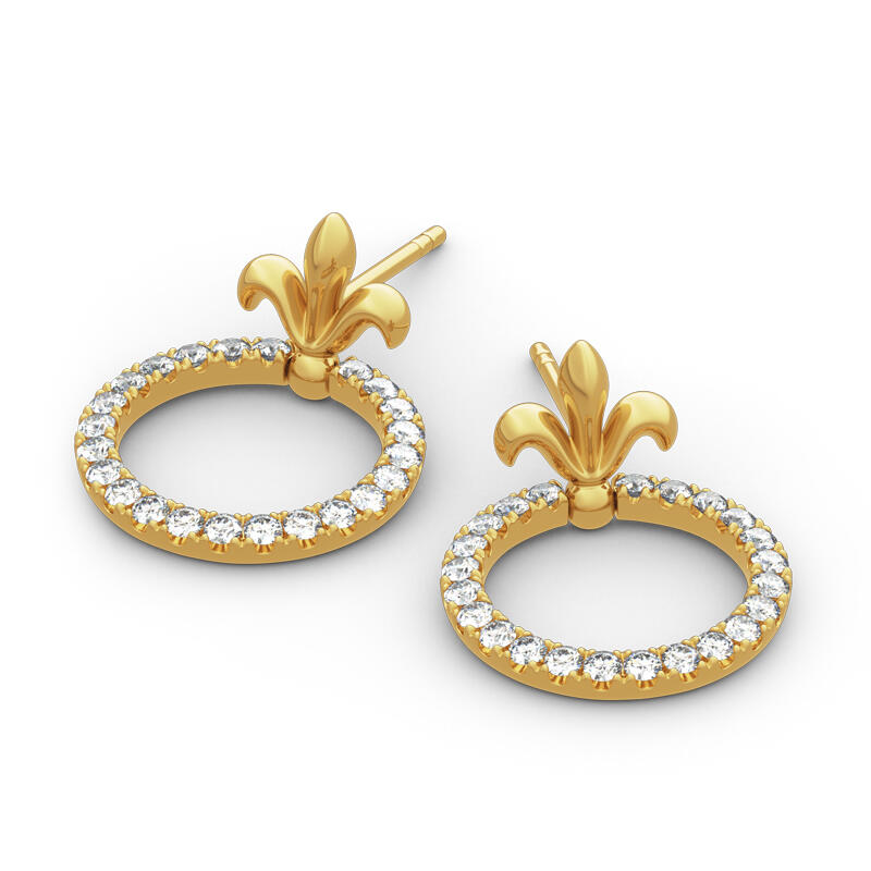 Jeulia Door Knocker Design Sterling Silver Earrings