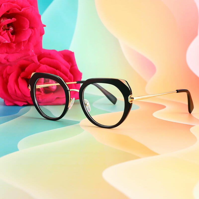 Bretton Cat Eye Black Glasses