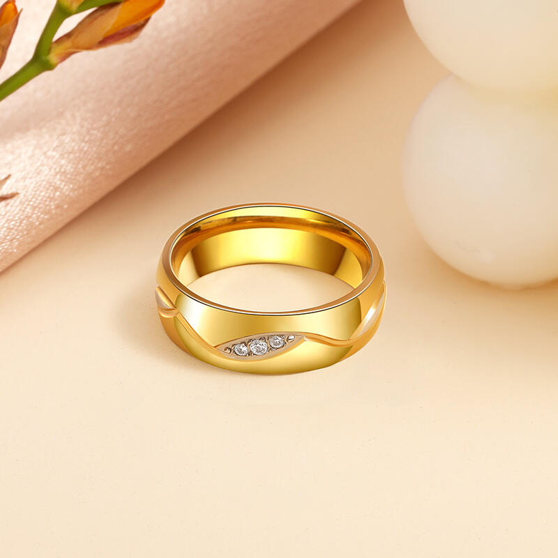 Jeulia Banda De Acero De Titanio Con Tono Dorado Para Mujer