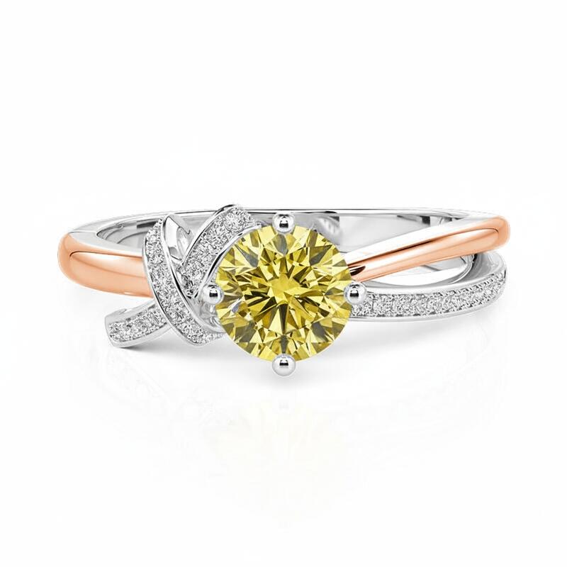 Jeulia Amore Custom Knot Birthstone Ring