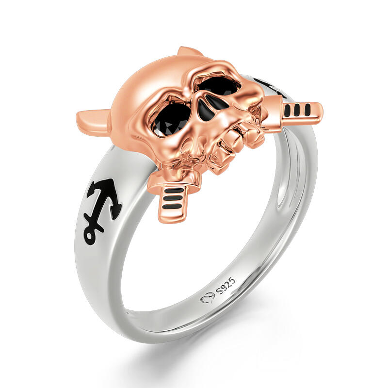 Jeulia "Immortal Spirit" Skull Knight Sterling Silver Ring