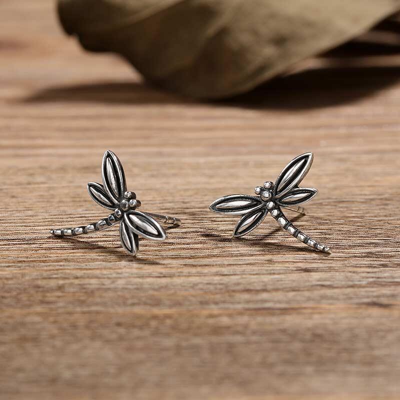 Jeulia "Lebe das Leben in vollen Zügen" Libelle Sterling Silber Ohrringe