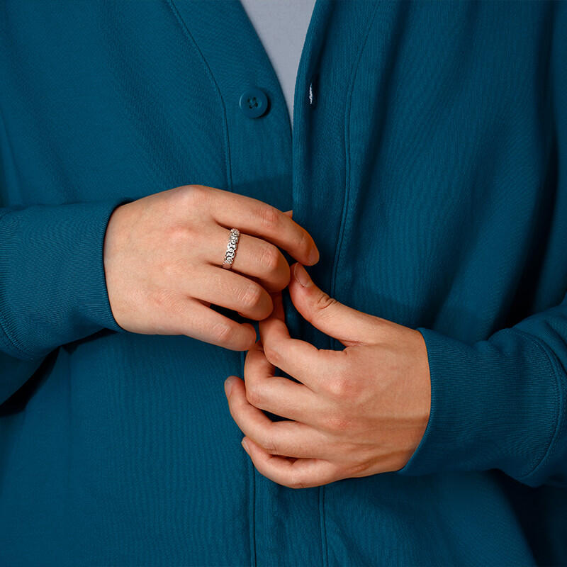 "Du und ich" Kanalgefasster Herren-Ehering