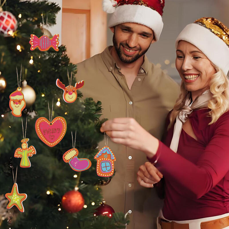 Juego de adornos navideños DIY, regalo elegante para niños