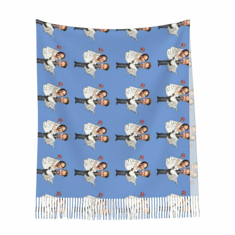 Custom Scarves with Couple's Face Photos as Wedding Gifts for Friends