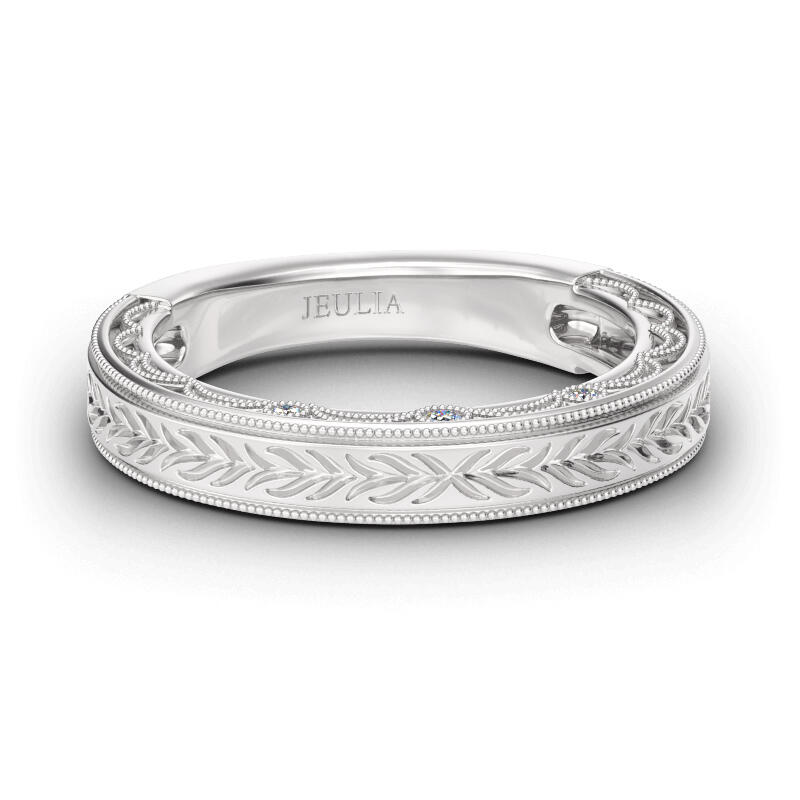 Jeulia Vintage Carving Sterling Silver Women's Band