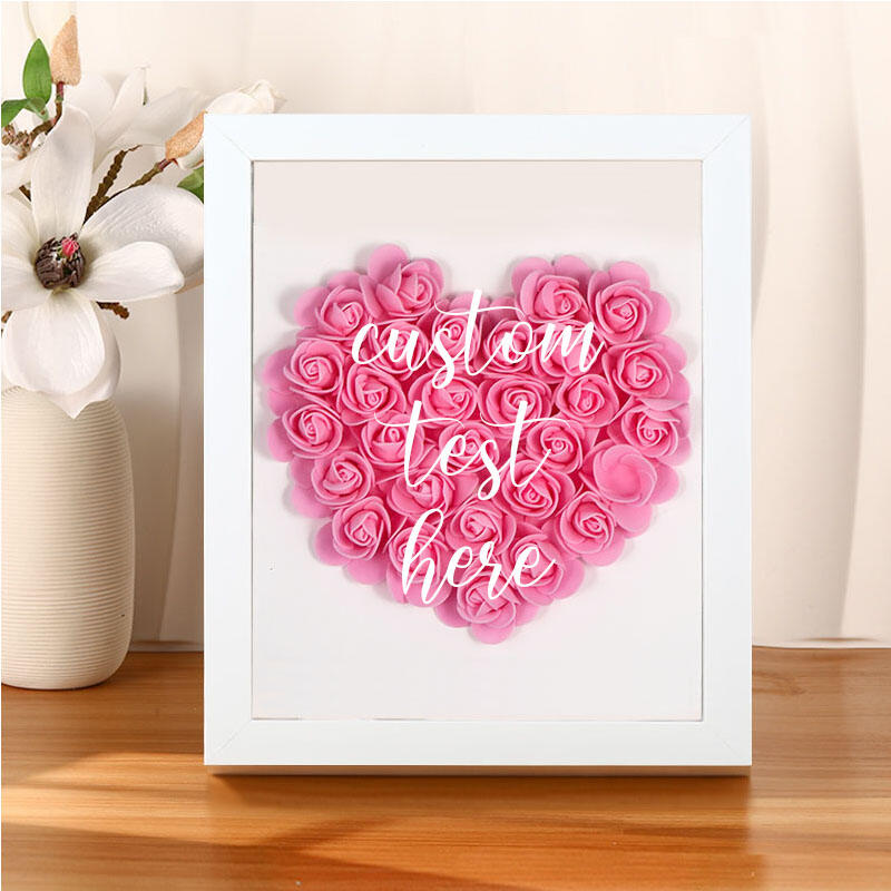 名入れ プリザーブドフラワー ボックスフレーム 枯れない花 造花