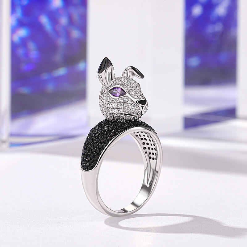 Jeulia "Lucky Rabbit" Sterling Silver Ring