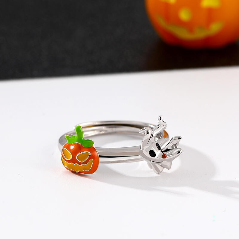 Jeulia "Play with it" Enamel Adjustable Sterling Silver Ring