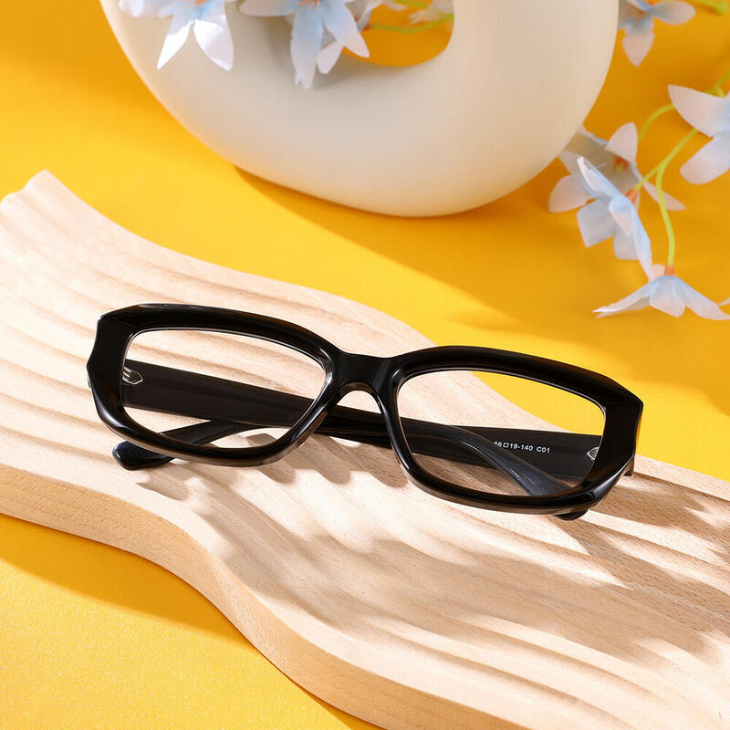 Hobson Oval Black Glasses