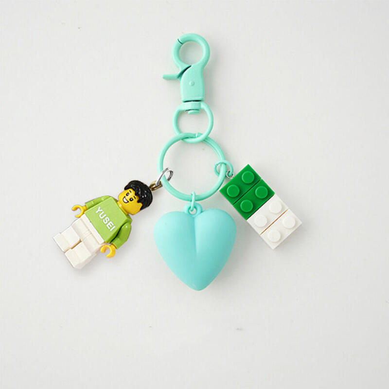 名前入り カラフル ミニフィグ キーホルダー オーダーメイド