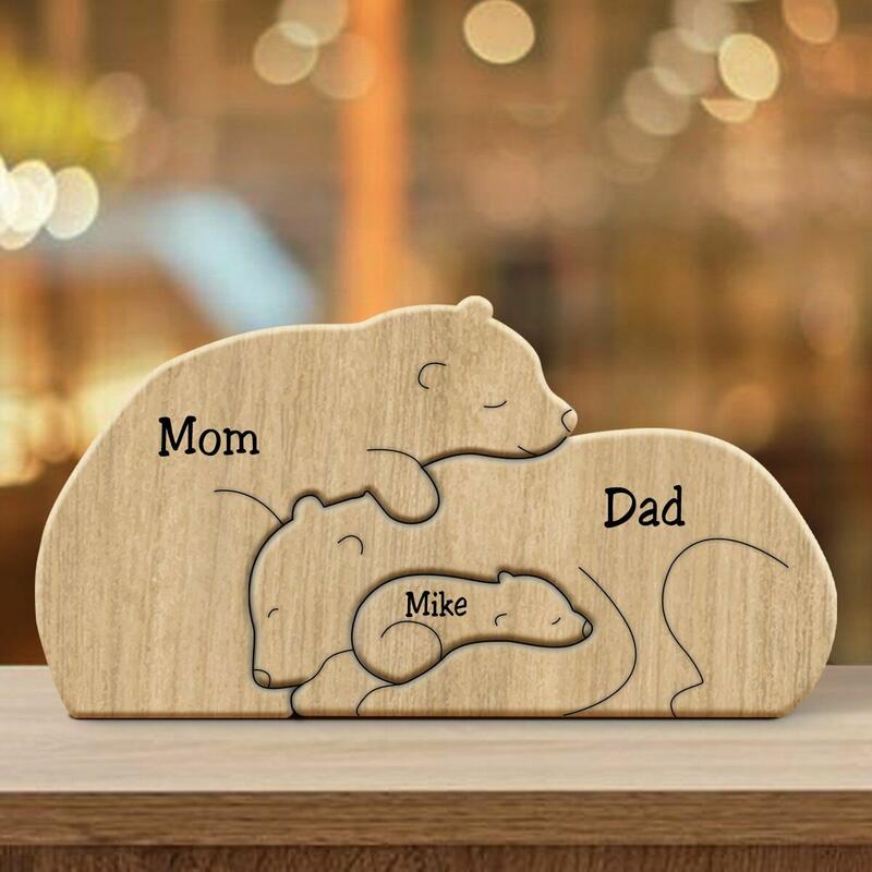 vitali ヴィターリ　クマ　動物パズル　木製 ヴィターリ 動物パズル きりん VITALI 立体パズル 1歳半〜 | 木の