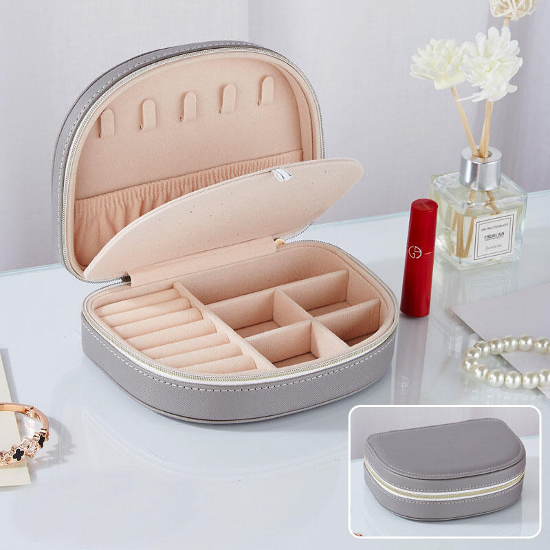 カスタマイズ 誕生花 名前 メッセージ ファスナー式 PUレザー ジュエリーボックス