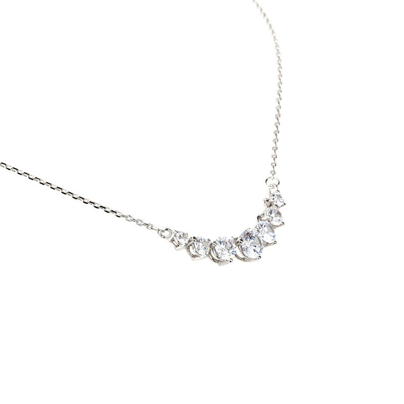 Jeulia Collar Clásico Colgante De Talla Redonda En Plta De Ley