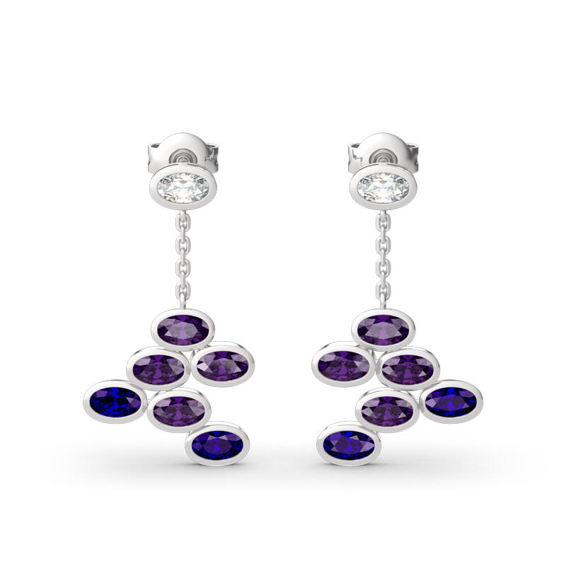 Jeulia Monet's Painting Inspired Sterling Silver Drop Earrings