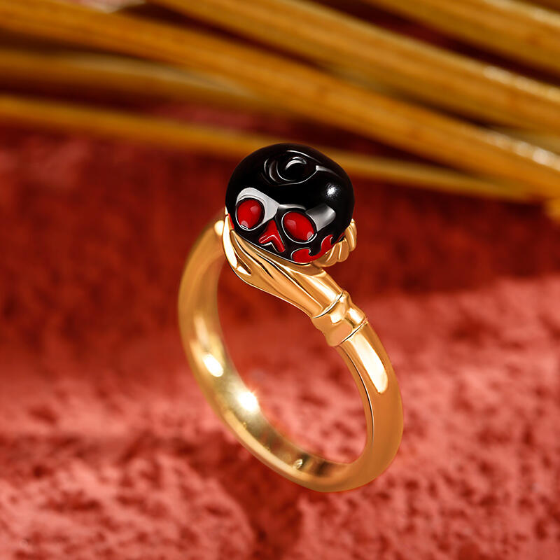 Jeulia Anillo con manzana venenosa en dos tonos de plata de ley