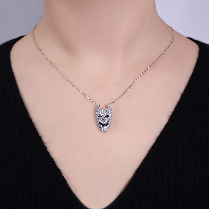 Jeulia Lock Inspired Sterling Silver Necklace