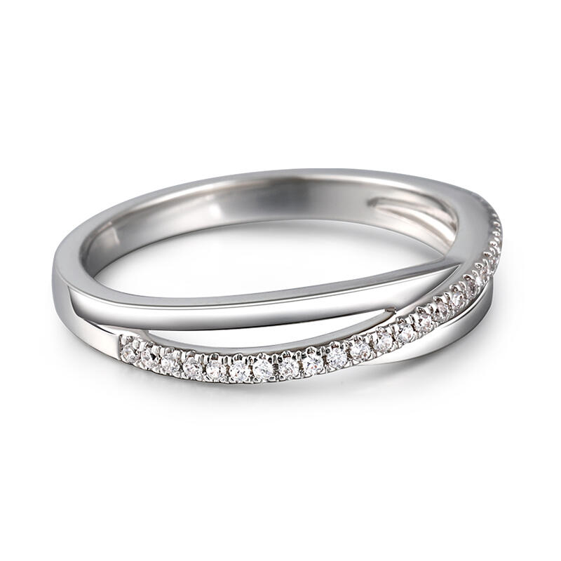 Jeulia "Wieczna obietnica" Srebrny pierścionek damski w stylu crossover